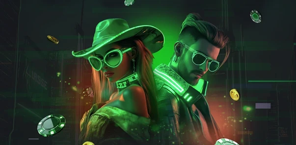 JeetCity Slot-Spiel mit grünen Karten und Münzen